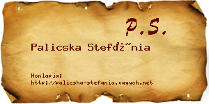 Palicska Stefánia névjegykártya